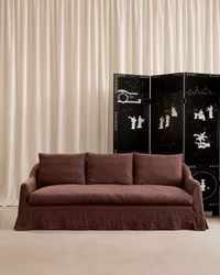 Siena Linen Sofa Wine