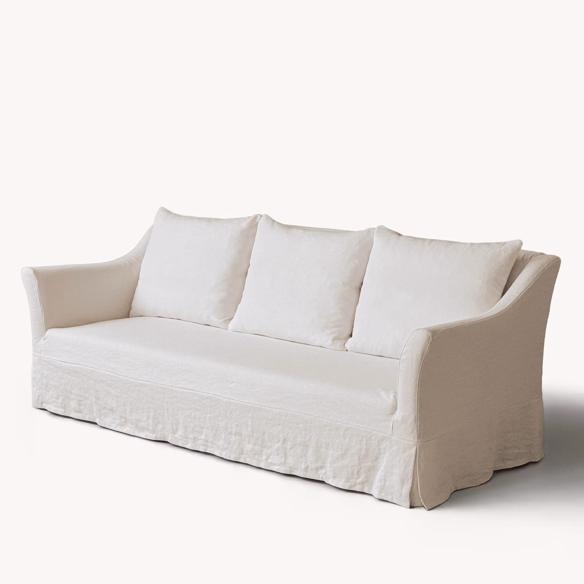 Capri Linen Sofa Warm White