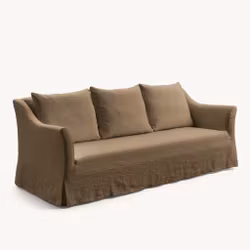Capri Linen Sofa Dusty Ochre