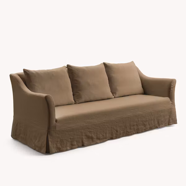 Capri Linen Sofa Dusty Ochre