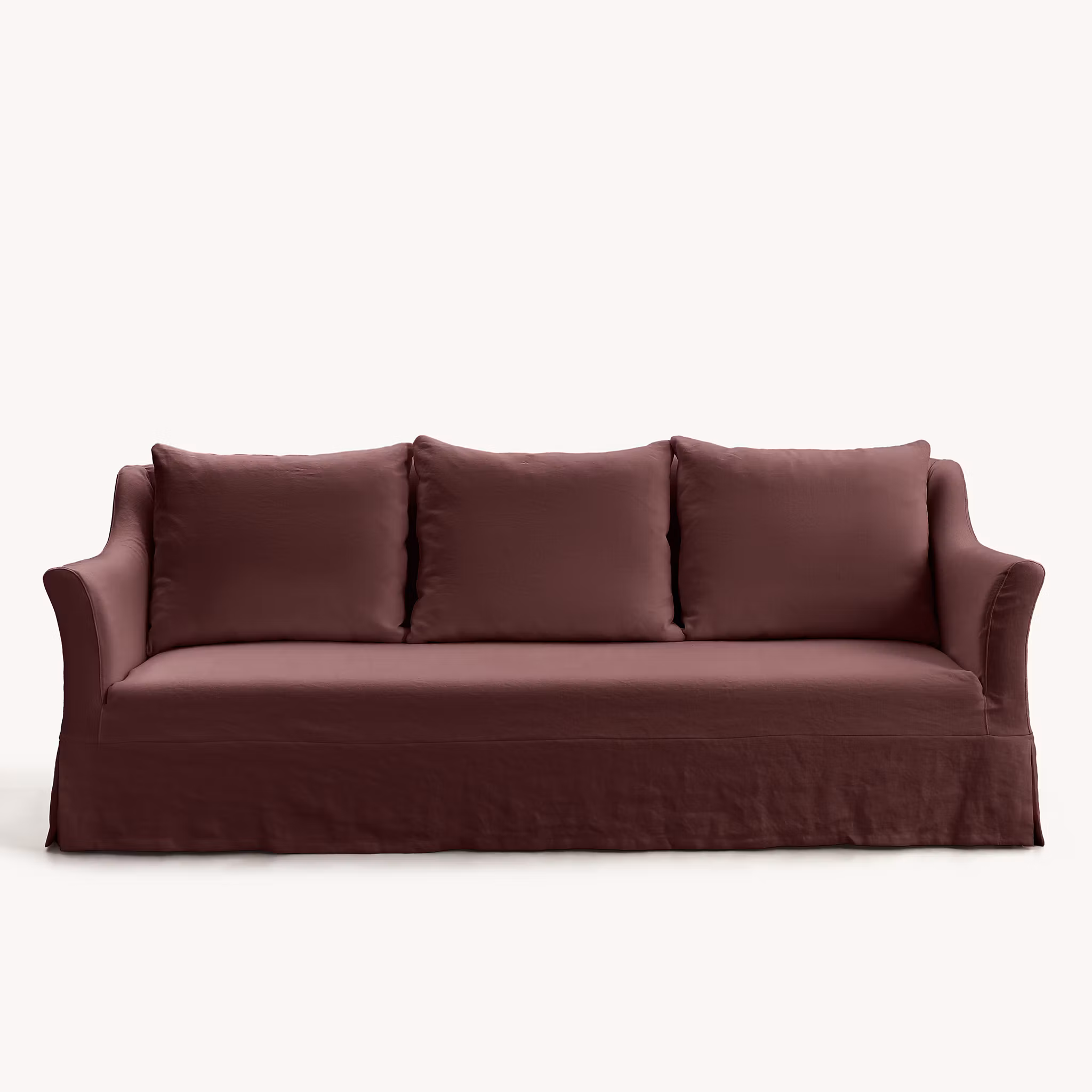 Capri Linen Sofa Wine