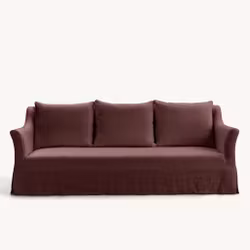 Capri Linen Sofa Wine
