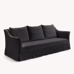 Capri Linen Sofa Charcoal