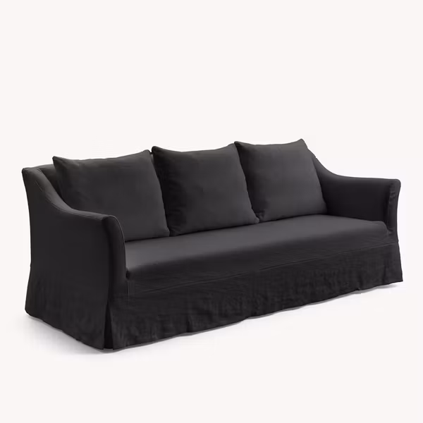Capri Linen Sofa Charcoal