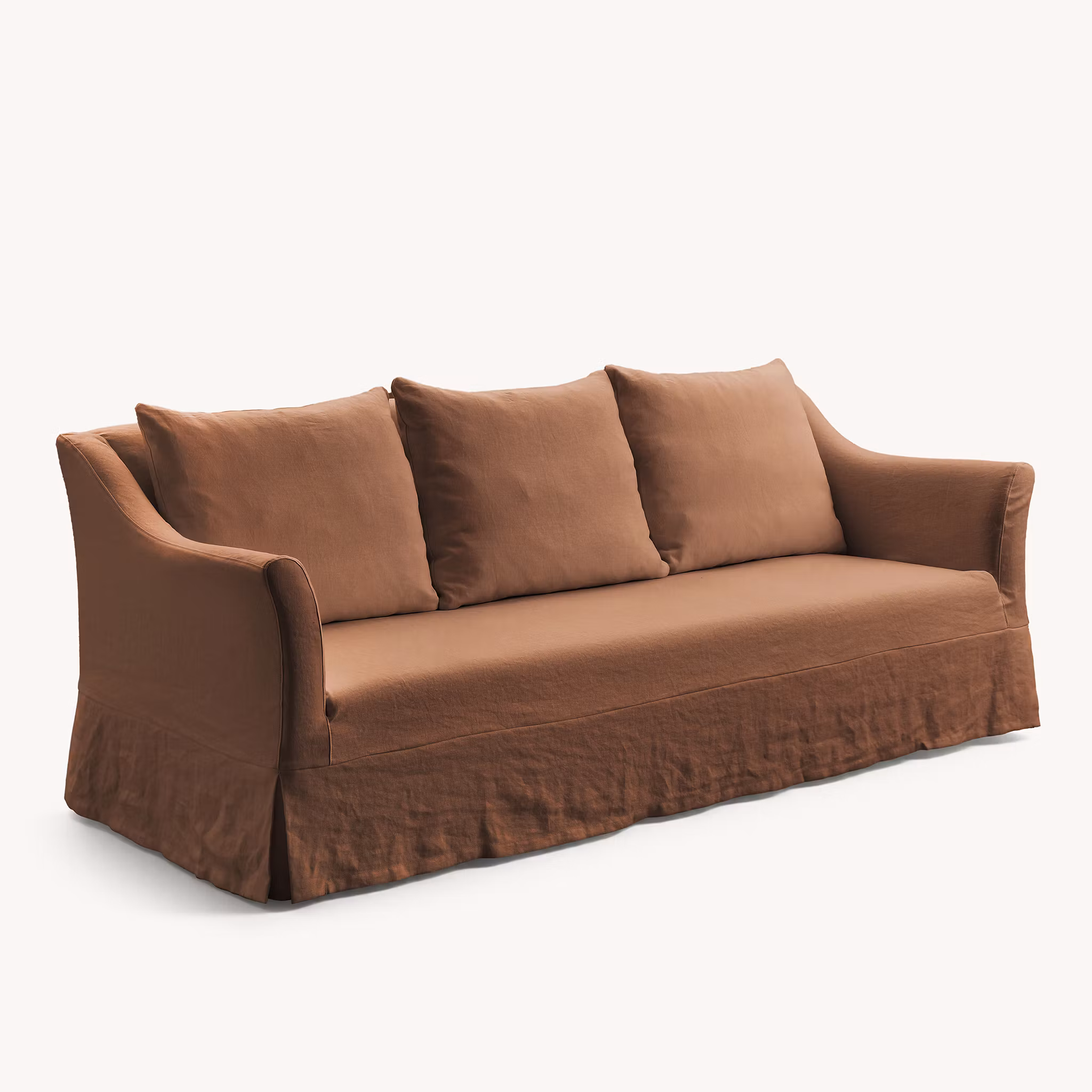 Capri Linen Sofa Terracotta