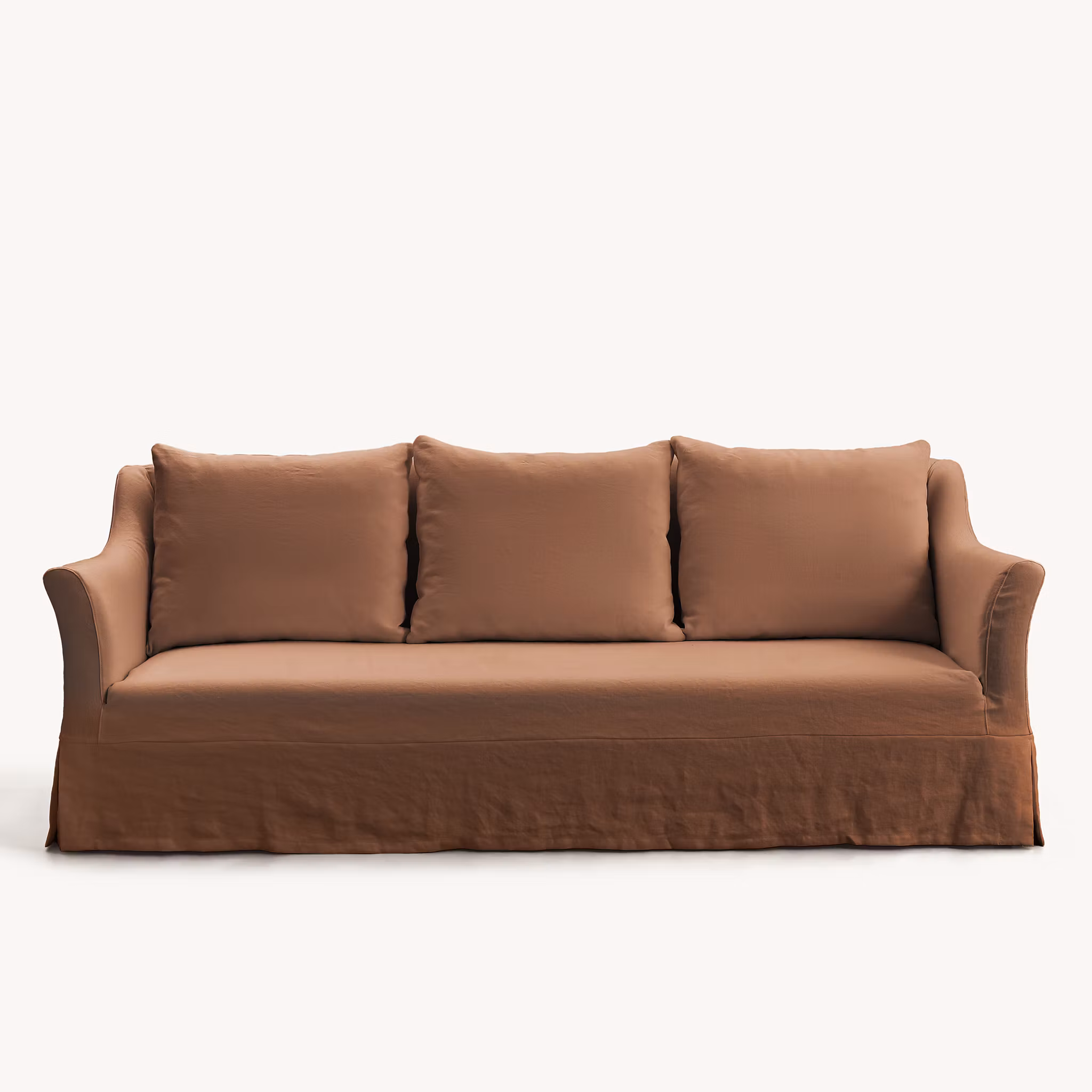 Capri Linen Sofa Terracotta