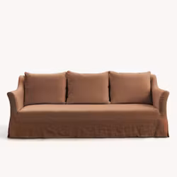 Capri Linen Sofa Terracotta