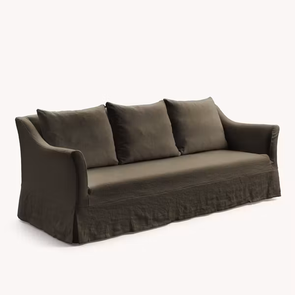Capri Linen Sofa Olive