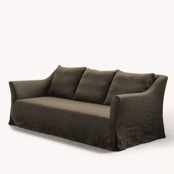 Capri Linen Sofa Olive