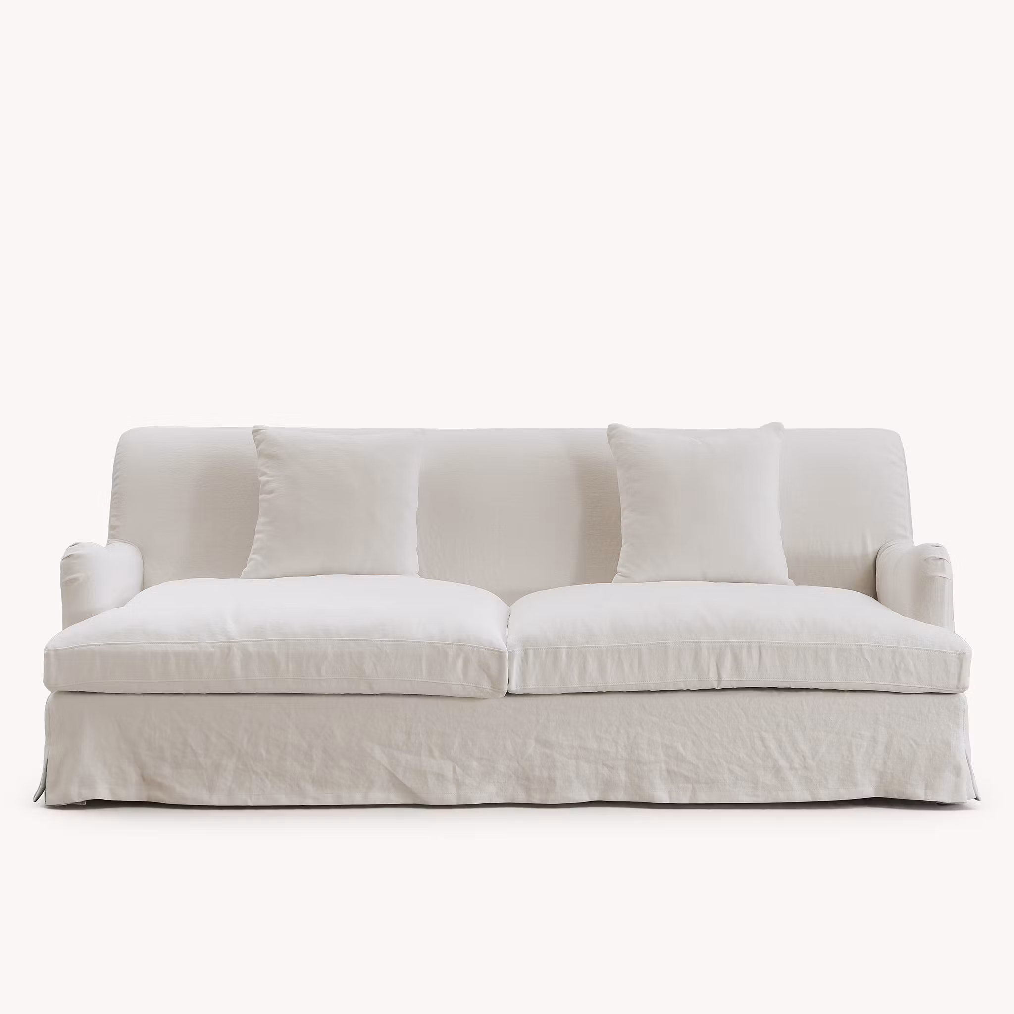 Louis Linen Sofa Warm White