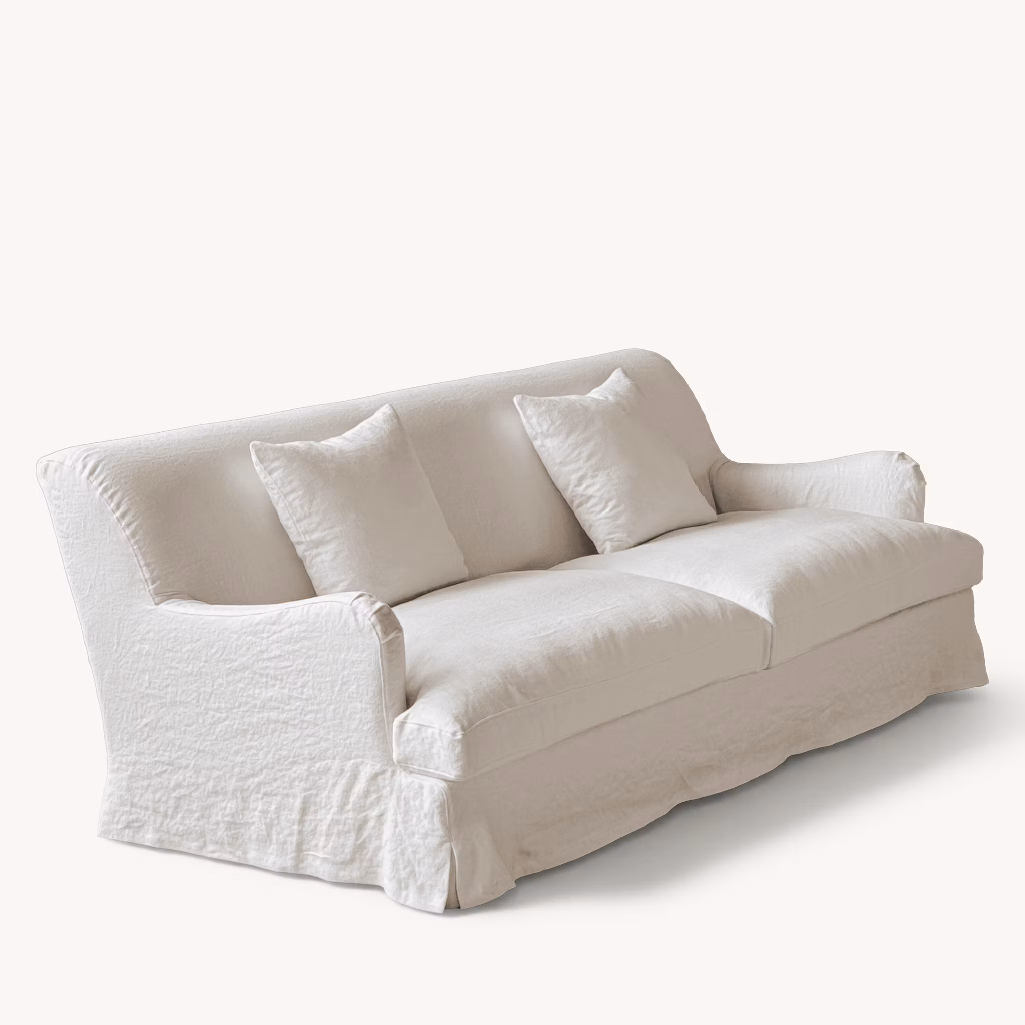 Louis Linen Sofa Warm White