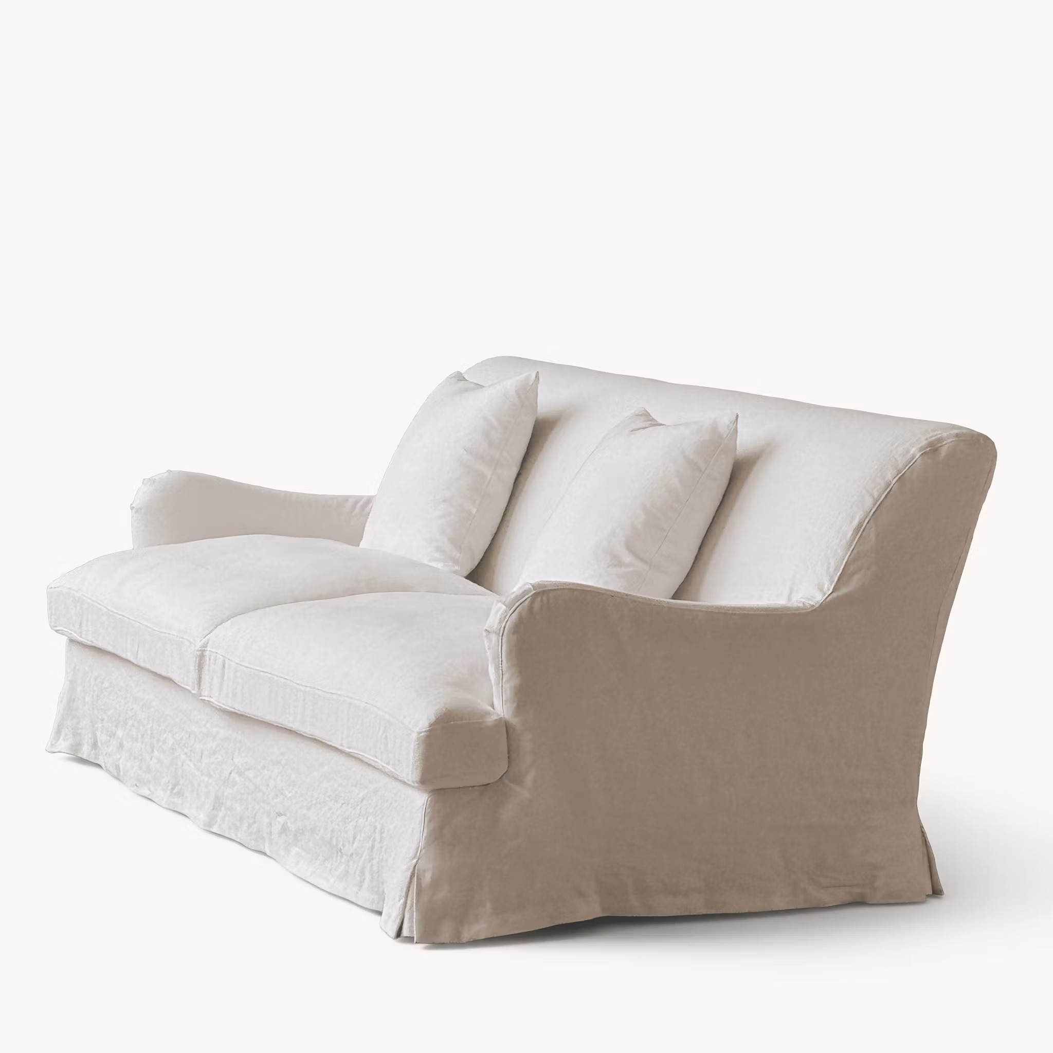 Louis Linen Sofa Warm White