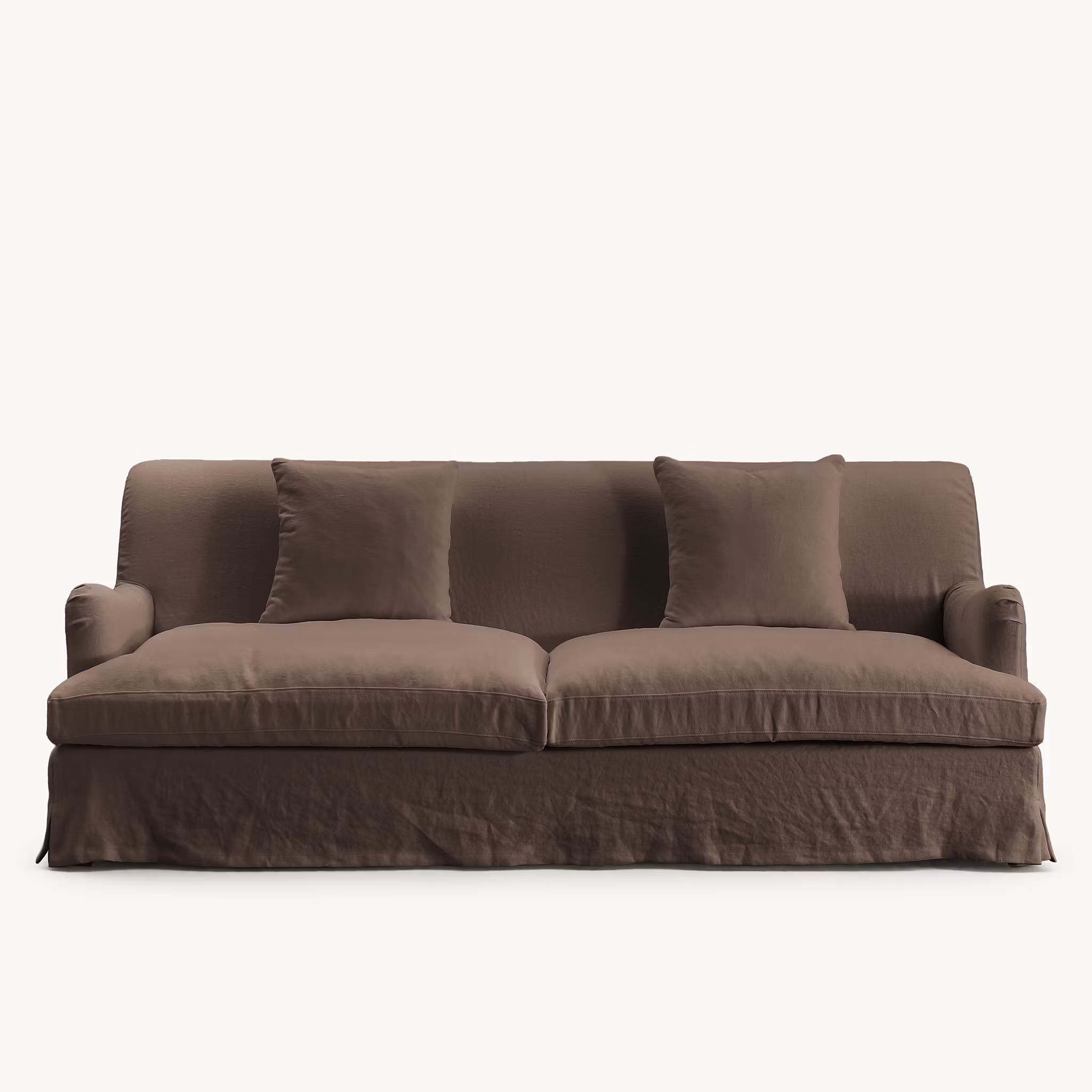 Louis Linen Sofa Walnut