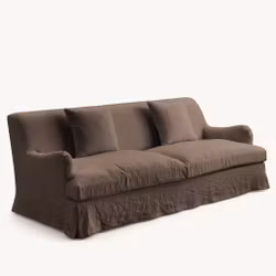 Louis Linen Sofa Walnut