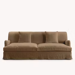 Louis Linen Sofa Dusty Ochre