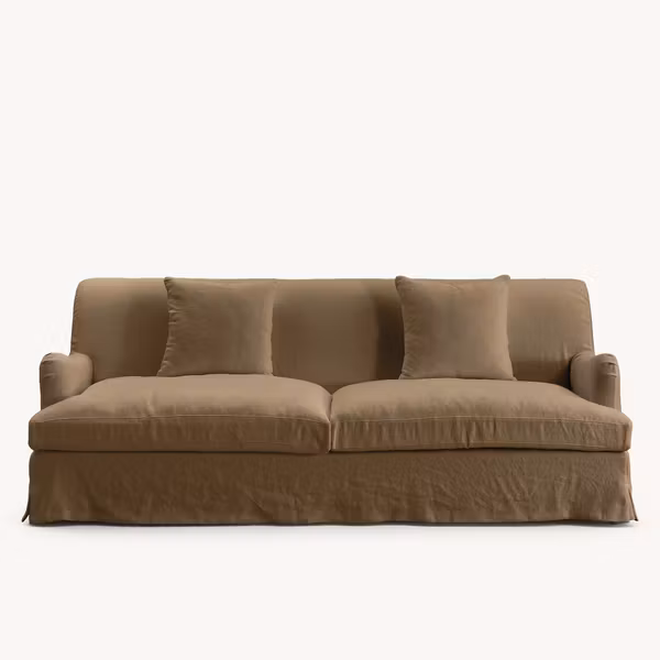 Louis Linen Sofa Dusty Ochre