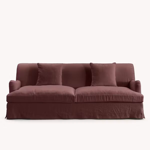 Louis Linen Sofa Wine