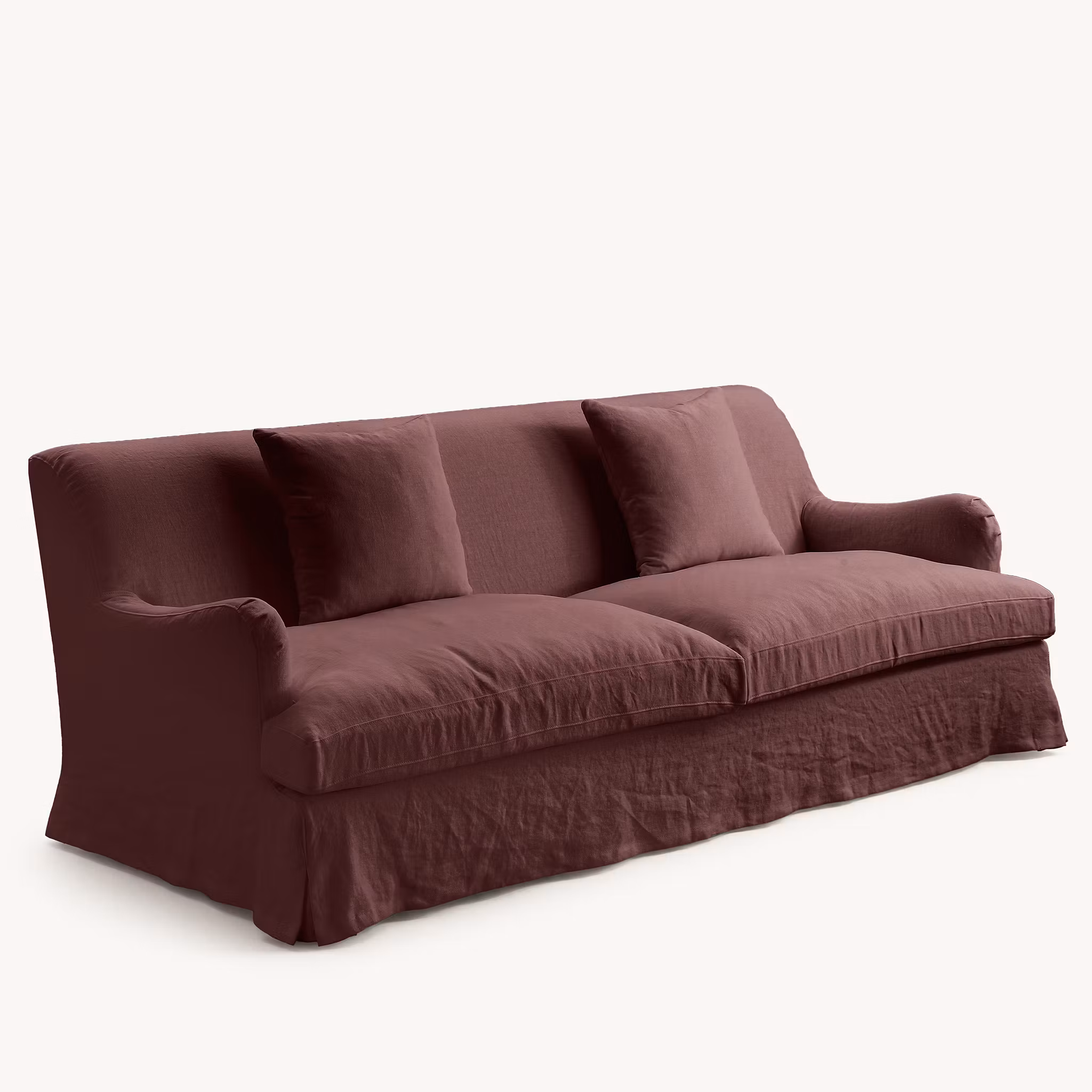 Louis Linen Sofa Wine