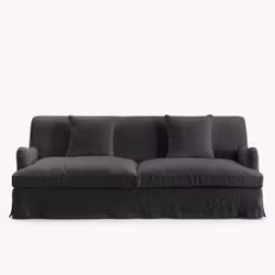 Louis Linen Sofa Charcoal