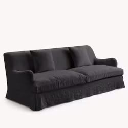 Louis Linen Sofa Charcoal