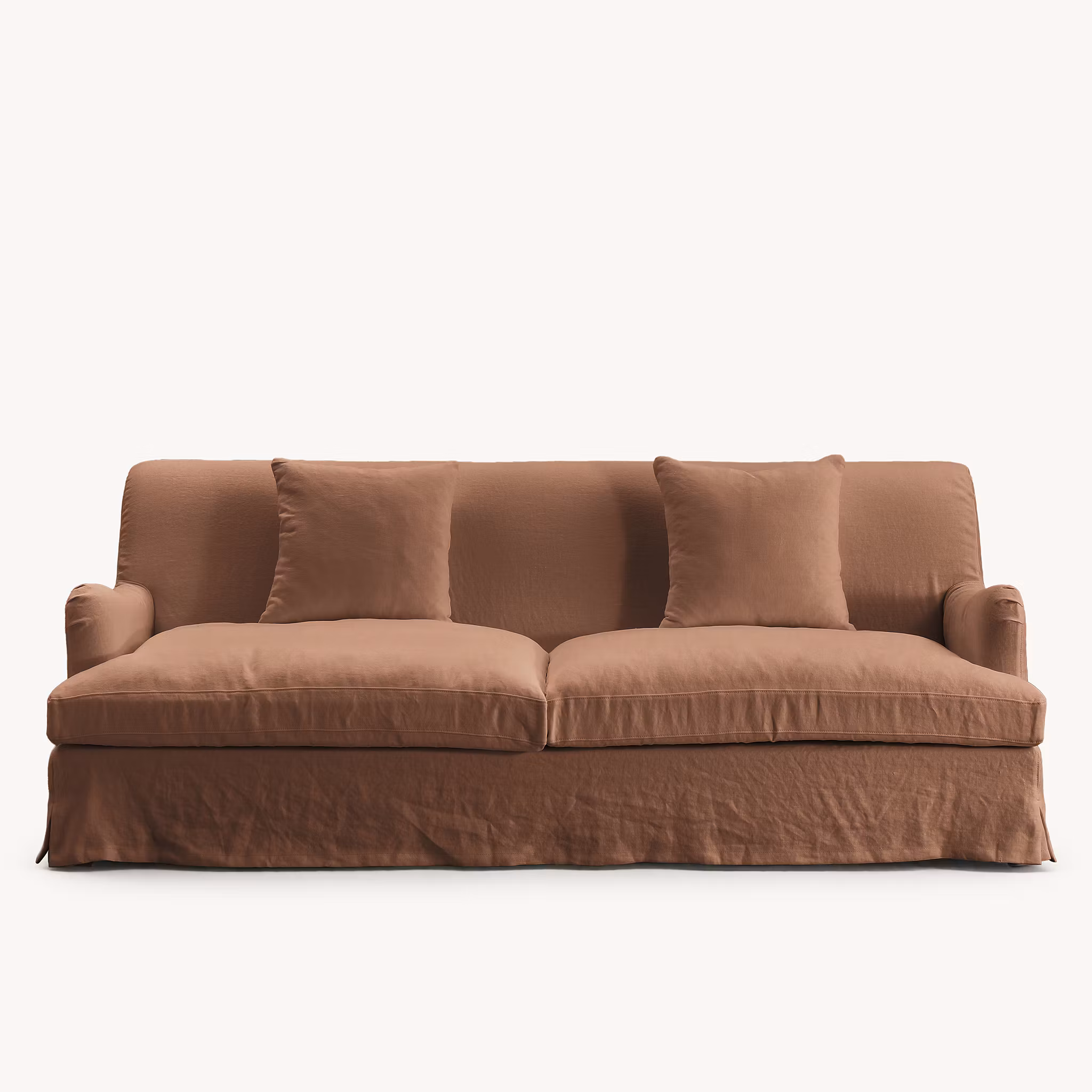 Louis Linen Sofa Terracotta