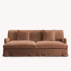 Louis Linen Sofa Terracotta