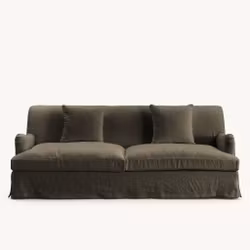 Louis Linen Sofa Olive