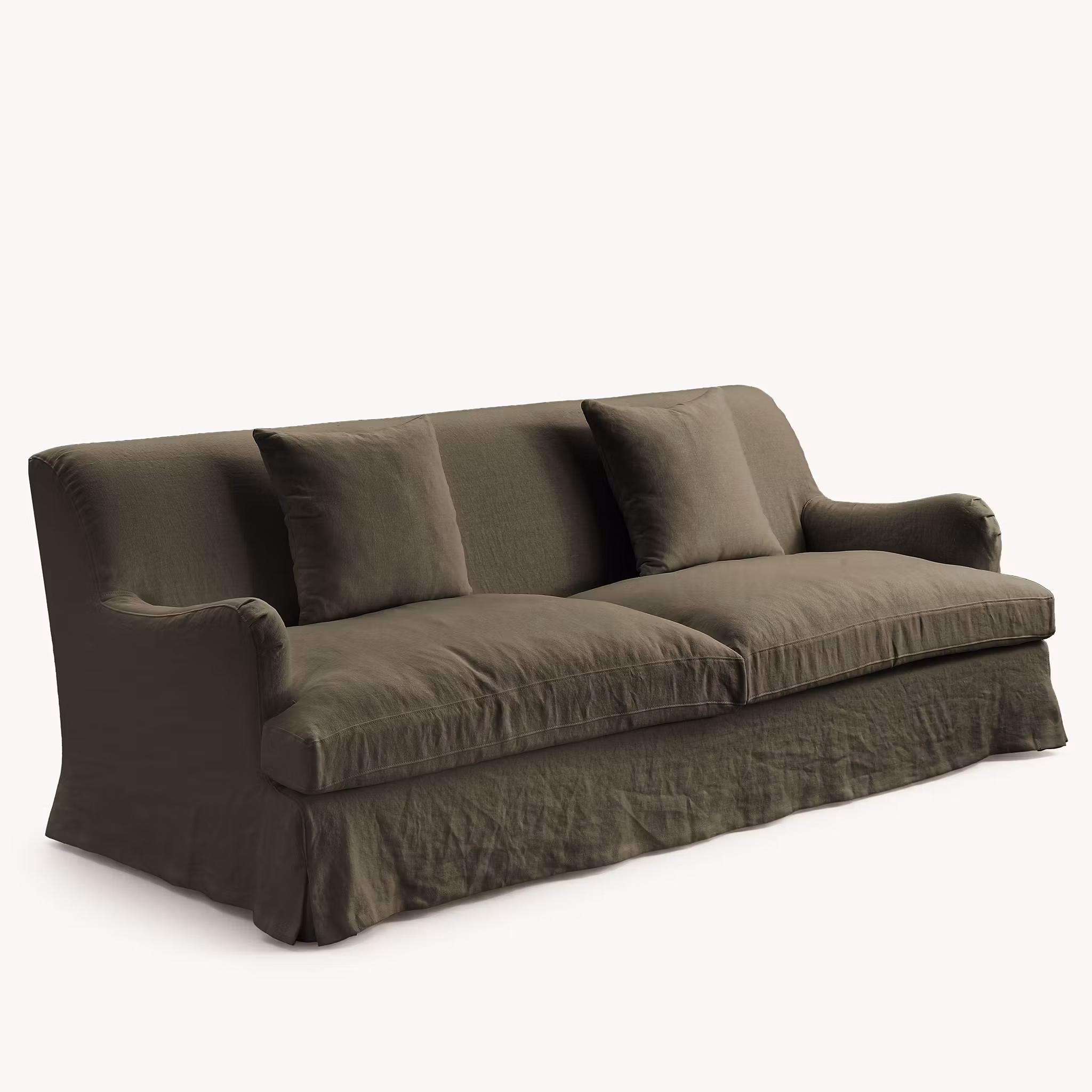 Louis Linen Sofa Olive