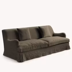 Louis Linen Sofa Olive