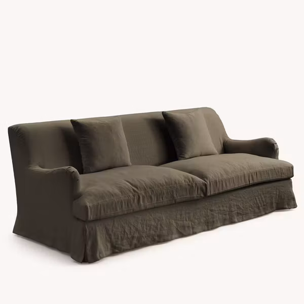 Louis Linen Sofa Olive