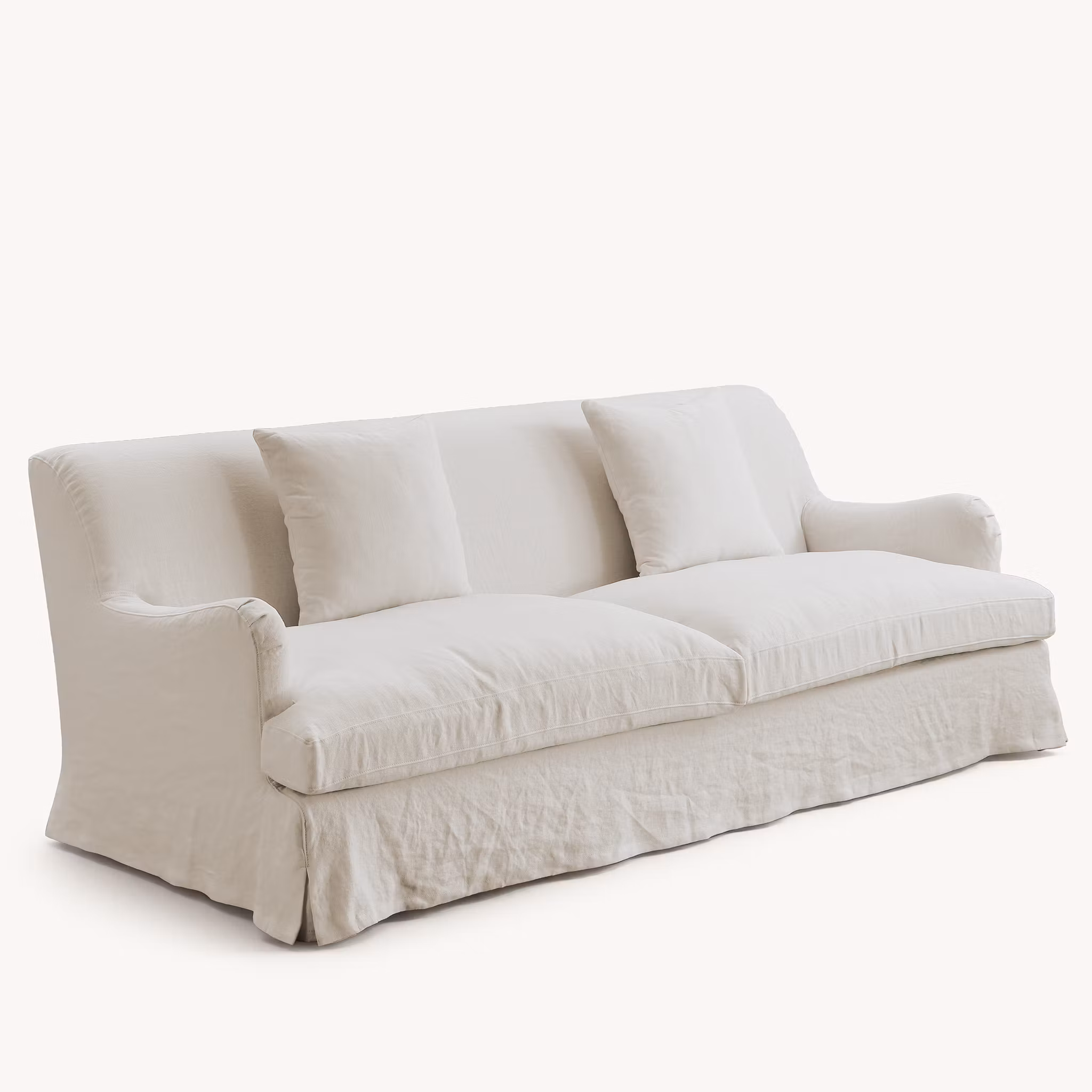 Louis Linen Sofa Warm White