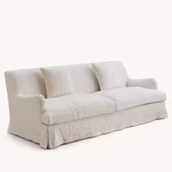 Louis Linen Sofa Warm White