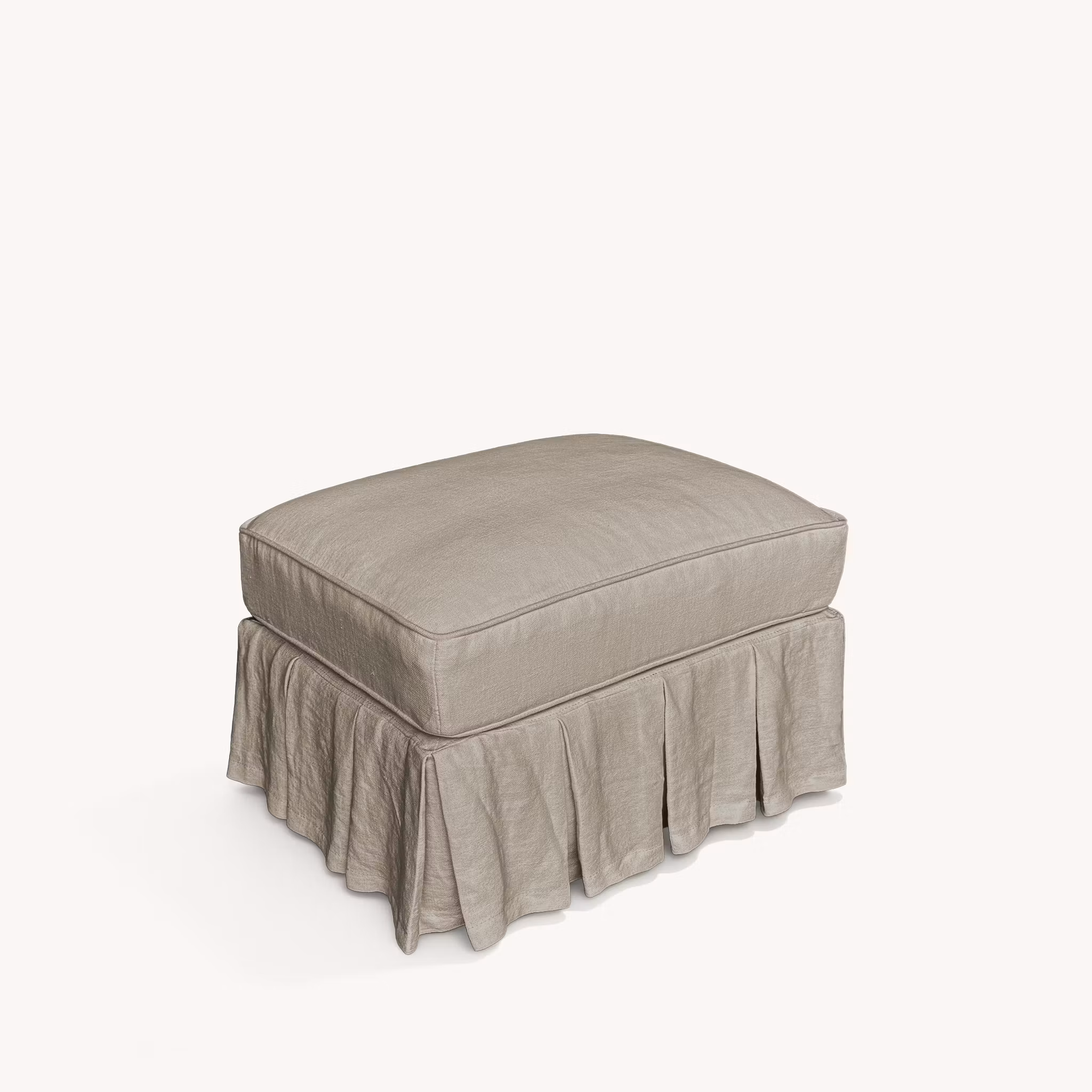 Gigi Linen Ottoman Oatmeal