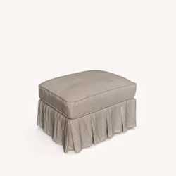 Gigi Linen Ottoman Oatmeal