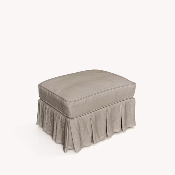 Gigi Linen Ottoman Oatmeal