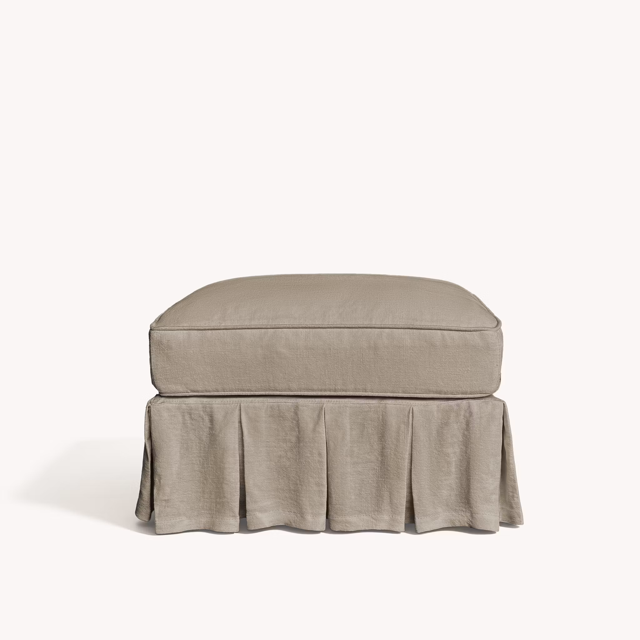 Gigi Linen Ottoman Oatmeal