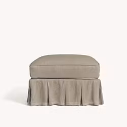 Gigi Linen Ottoman Oatmeal