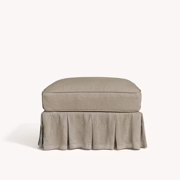 Gigi Linen Ottoman Oatmeal