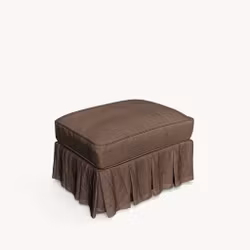 Gigi Linen Ottoman Walnut