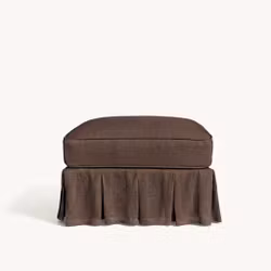 Gigi Linen Ottoman Walnut