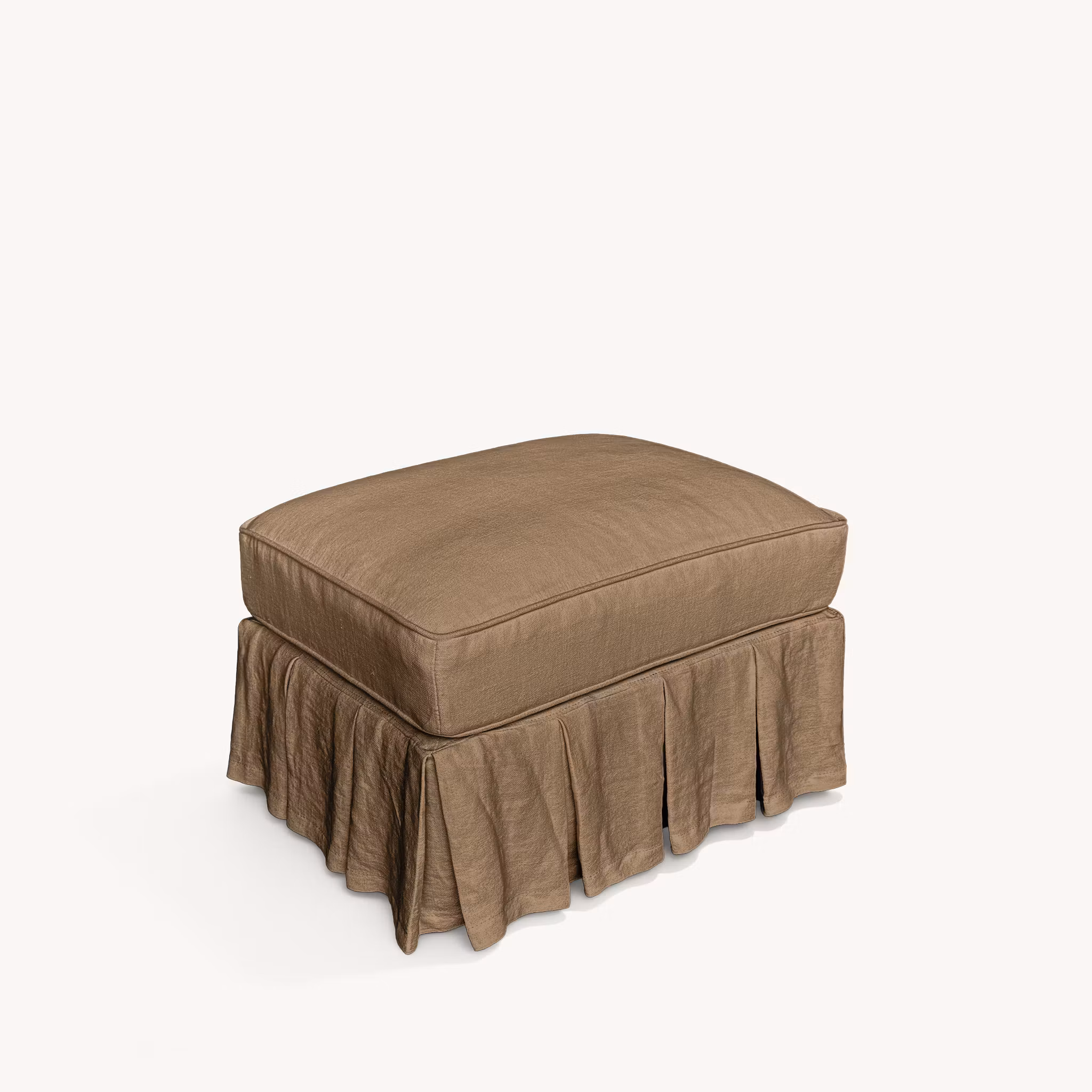 Gigi Linen Ottoman Dusty Ochre