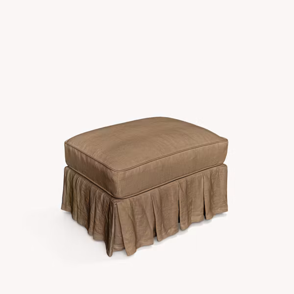 Gigi Linen Ottoman Dusty Ochre