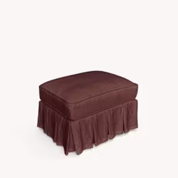 Gigi Linen Ottoman Wine