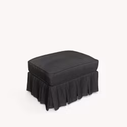 Gigi Linen Ottoman Charcoal