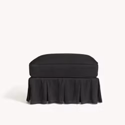 Gigi Linen Ottoman Charcoal