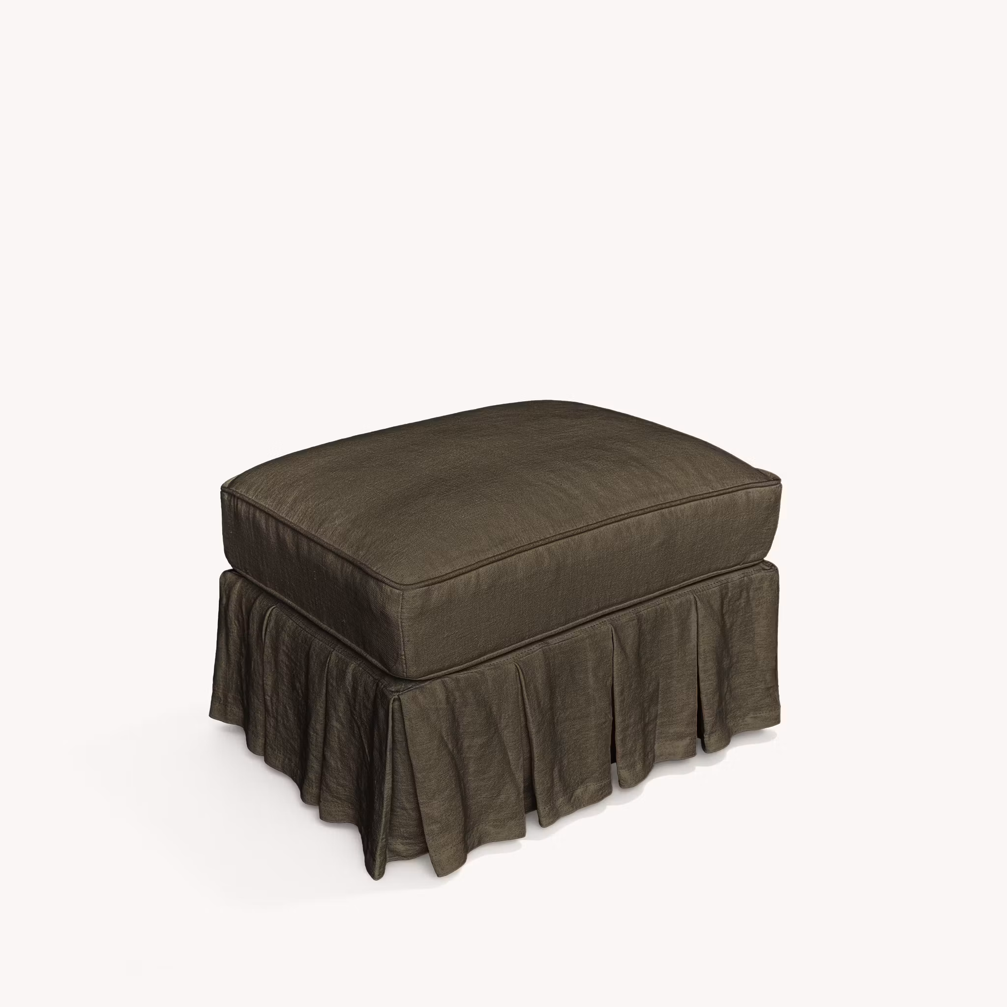 Gigi Linen Ottoman Olive