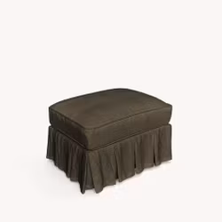 Gigi Linen Ottoman Olive