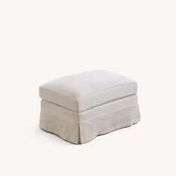 Louis Linen Ottoman Warm White