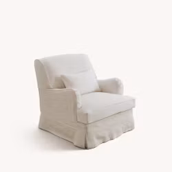 Louis Linen Armchair Warm White