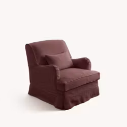 Louis Linen Armchair Wine